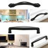 1052-64 Simple Cabinet Door Handle Drawer Wardrobe Zinc Alloy Handle (Black) - Image 5