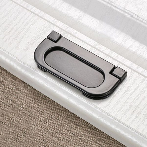 10 PCS 1052C-64 Simple Cabinet Door Handle Drawer Wardrobe Zinc Alloy Handle (Black) - Image 2