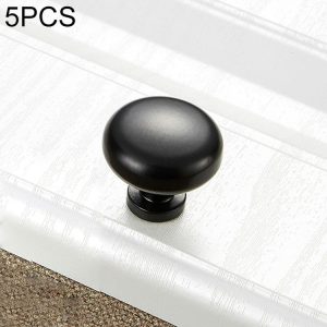 5 PCS 4203 Simple Cabinet Door Handle Drawer Wardrobe Zinc Alloy Handle (Black)