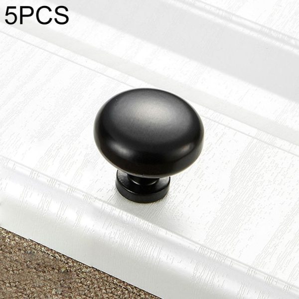 5 PCS 4203 Simple Cabinet Door Handle Drawer Wardrobe Zinc Alloy Handle (Black)