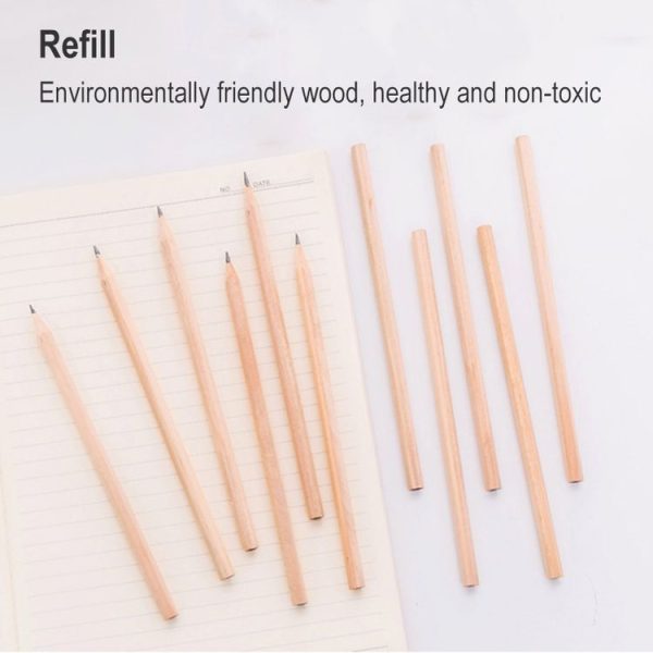 50 PCS Crude Wood Environmental Protection HB Pencils Painting Pencils for Kids School Office Supplies - Image 4