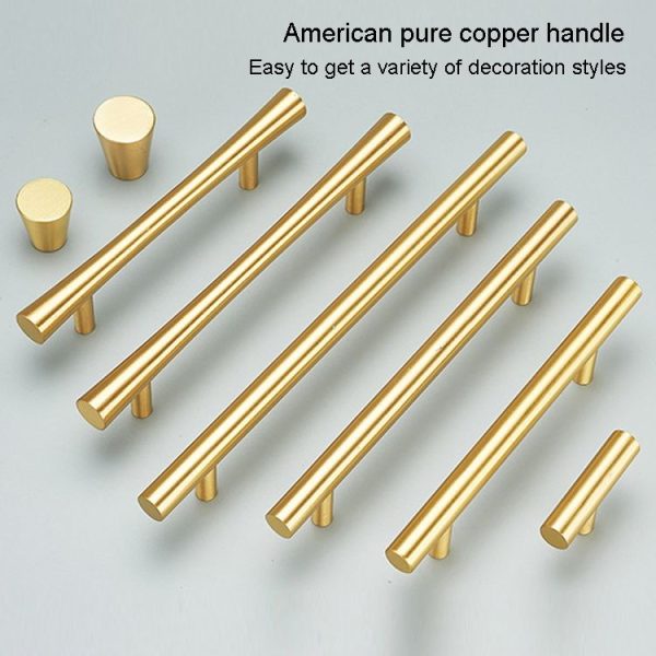 1019-96 Light Luxury Nordic Solid Copper Cabinet Handle - Image 5