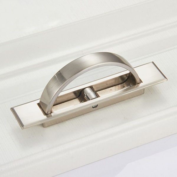 3 PCS 4206-85 Tatami Hidden Embedded Rotating Flip Cover Button (Silver) - Image 2