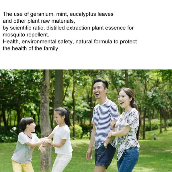 Original Xiaomi Youpin Mosquito Repellent Bracelet Plant Protective Wristband (Black) - Image 5