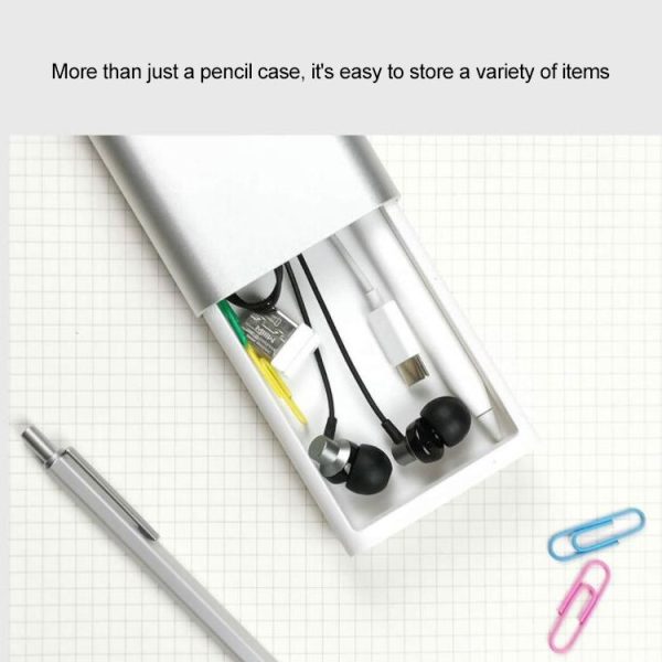 Original Xiaomi MIIIW Aluminum Alloy Pencil Case Student Office Supplies (Silver) - Image 5