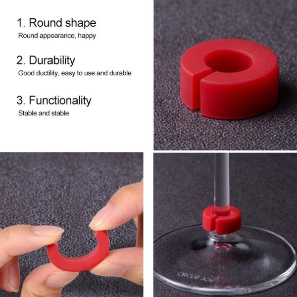 Original Xiaomi Youpin Circle Joy Iridescent Identification Ring Wine Glass Cup Markers - Image 4