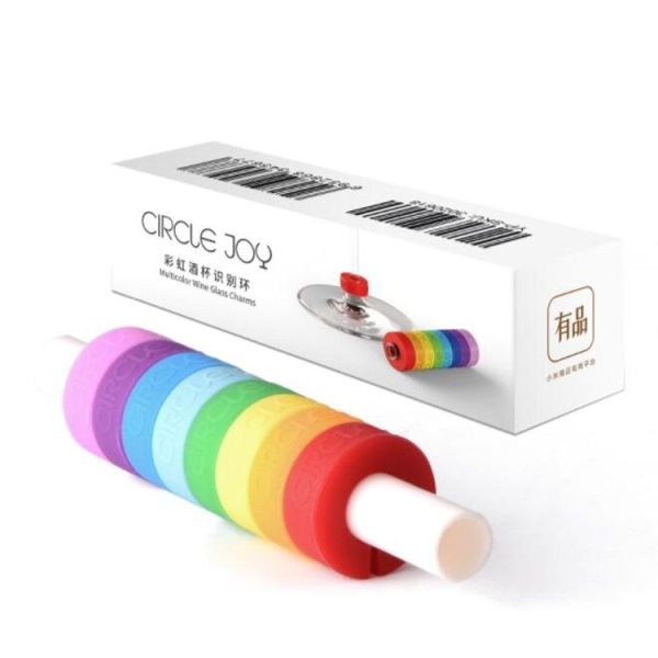 Original Xiaomi Youpin Circle Joy Iridescent Identification Ring Wine Glass Cup Markers - Image 5