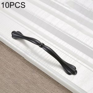10 PCS 6555C-128 Simple Cabinet Door Handle Drawer Wardrobe Handle (Black)