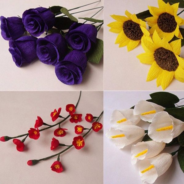 10 PCS Flowers Packaging Paper DIY Handmade Paper, Random Color Delivery - Image 7