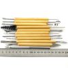 11 in 1 Wooden DIY Clay Cutter Pottery Clay Sculpture Utility Knife Set - Image 3