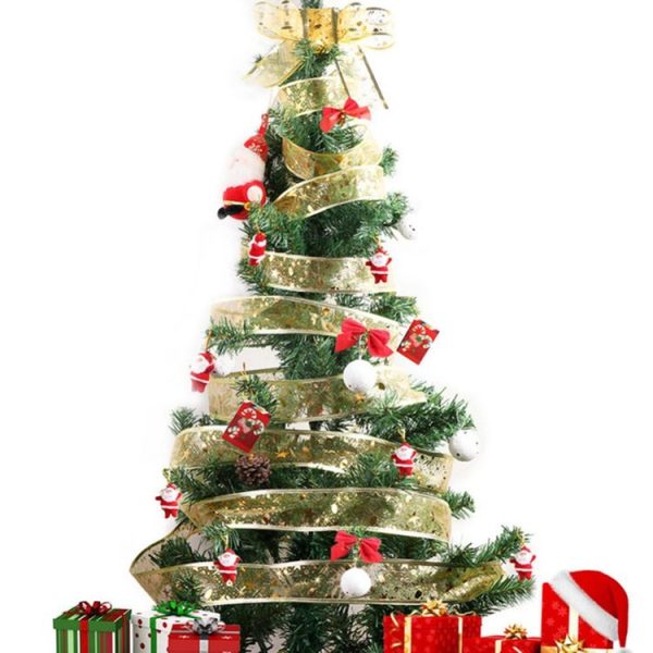 2m Christmas Party Decoration Glitter Powder Christmas Tree Decoration Ribbon (Purple) - Image 5