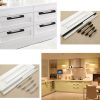 3 PCS 2049-224 Drawer Cabinet Door Aluminum Alloy Handle Straight Door Handle (Black) - Image 3