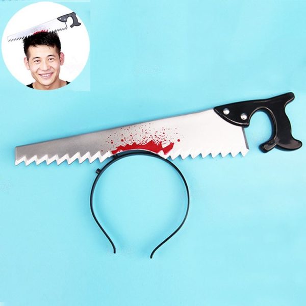 Halloween Costume Party Whole Horror Wear Head Props Saw Hair Hoop Game Show Supplies - Image 2