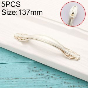5 PCS 6521-96 Luxury Amber Cabinet Handle (Gold + Silver)