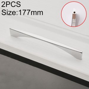 2 PCS 6585-160 American Style Cabinet Door Drawer Handle (Silver)