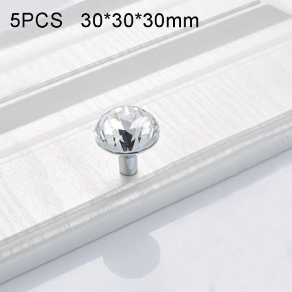 5 PCS 8102 Single Hole Diamond Cabinet Coffee Table Wine Cabinet Door Glass Ball Handle