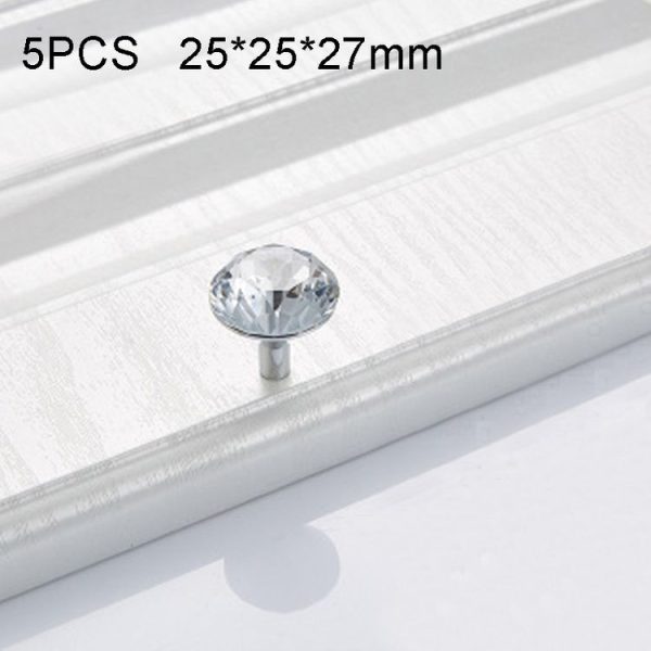 5 PCS 8102 Single Hole Diamond Cabinet Coffee Table Wine Cabinet Door Glass Ball Handle