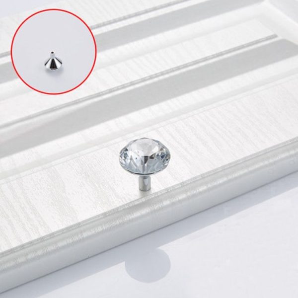 5 PCS 8102 Single Hole Diamond Cabinet Coffee Table Wine Cabinet Door Glass Ball Handle - Image 2