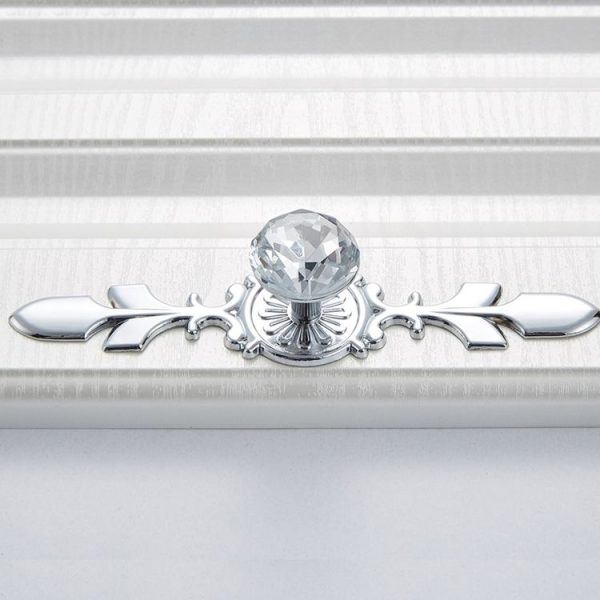 5 PCS 8102 Single Hole Diamond Cabinet Coffee Table Wine Cabinet Door Glass Ball Handle - Image 6