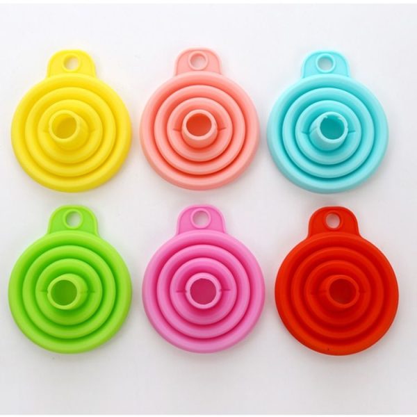 Mini Silicone Foldable Telescopic Funnel Random Color Delivery - Image 2