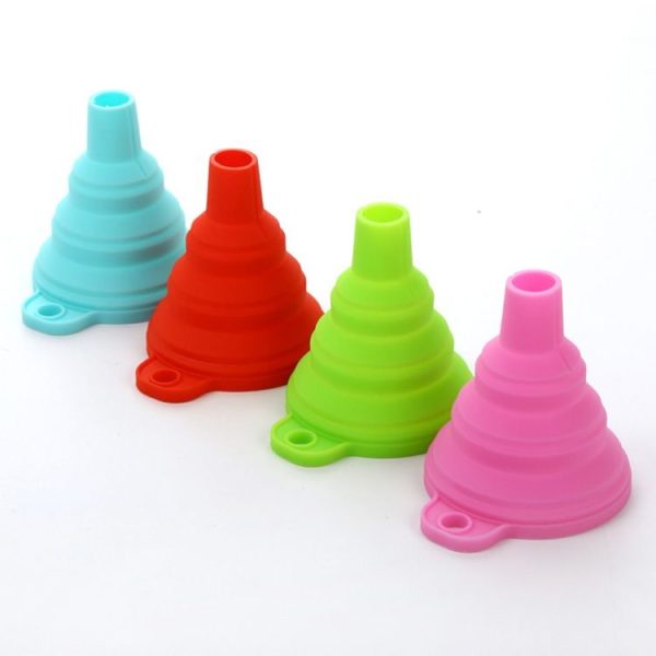 Mini Silicone Foldable Telescopic Funnel Random Color Delivery - Image 3