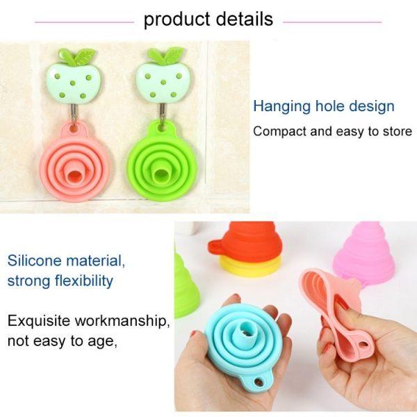 Mini Silicone Foldable Telescopic Funnel Random Color Delivery - Image 6