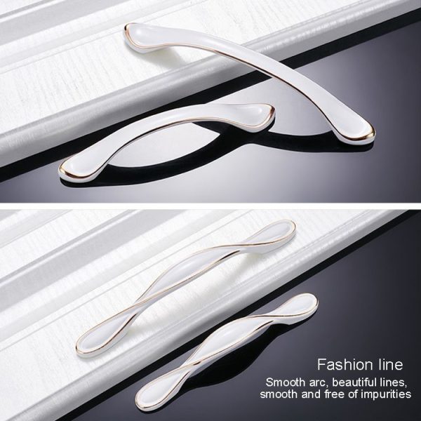 5 PCS 6599-96 Cabinet Wardrobe Drawer Zinc Alloy Handle (White) - Image 4