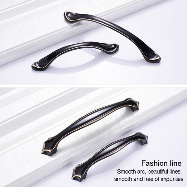 5 PCS 6600-96 Cabinet Wardrobe Drawer Zinc Alloy Handle (Black) - Image 4