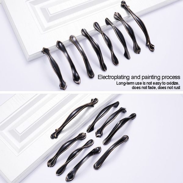 5 PCS 6600-96 Cabinet Wardrobe Drawer Zinc Alloy Handle (Black) - Image 5