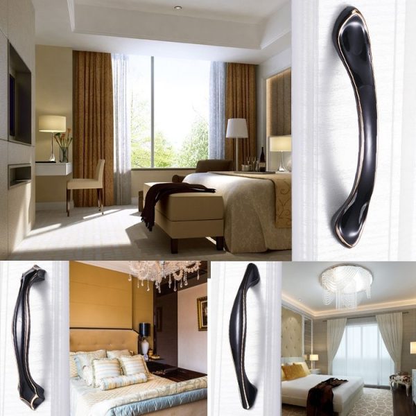 5 PCS 6600-96 Cabinet Wardrobe Drawer Zinc Alloy Handle (Black) - Image 6