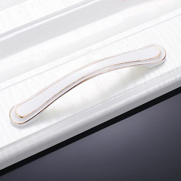 5 PCS 6612-96 Cabinet Wardrobe Drawer Zinc Alloy Handle (White) - Image 2