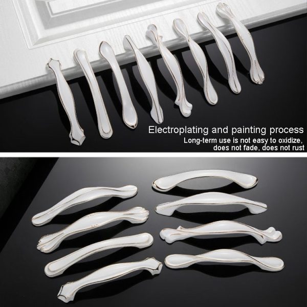 5 PCS 6612-96 Cabinet Wardrobe Drawer Zinc Alloy Handle (White) - Image 5