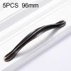 5 PCS 6596-96 Cabinet Wardrobe Drawer Zinc Alloy Handle (Black)