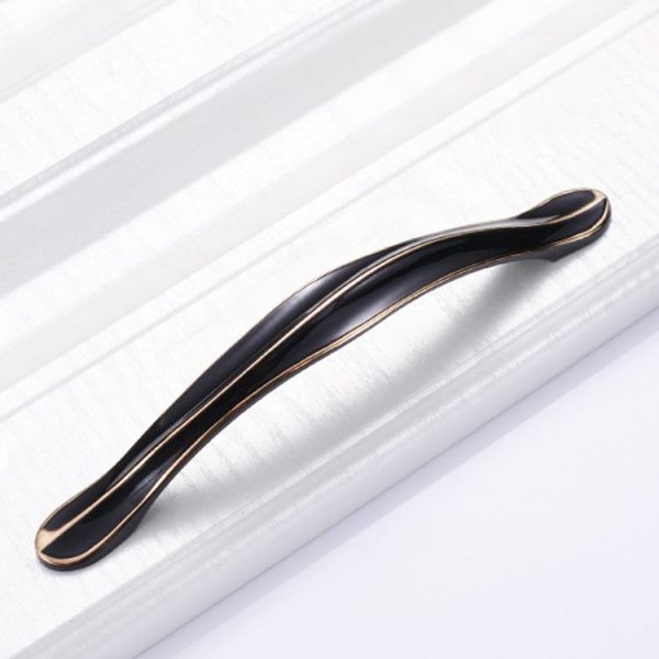 5 PCS 6596-96 Cabinet Wardrobe Drawer Zinc Alloy Handle (Black) - Image 2