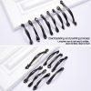 5 PCS 6596-96 Cabinet Wardrobe Drawer Zinc Alloy Handle (Black) - Image 5