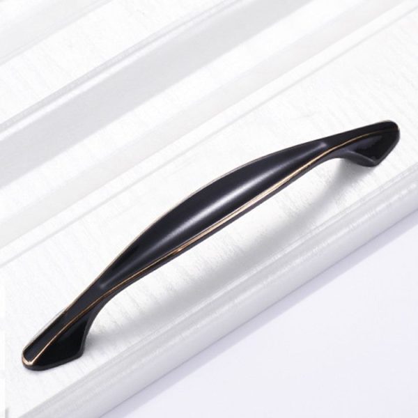 5 PCS 6597-96 Cabinet Wardrobe Drawer Zinc Alloy Handle (Black) - Image 2