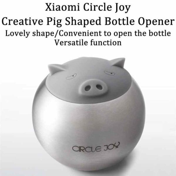 Original Xiaomi Youpin Circle Joy Creative Pig Shaped Bottle Opener (Silver) - Image 10