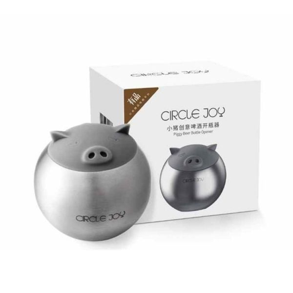 Original Xiaomi Youpin Circle Joy Creative Pig Shaped Bottle Opener (Silver) - Image 4