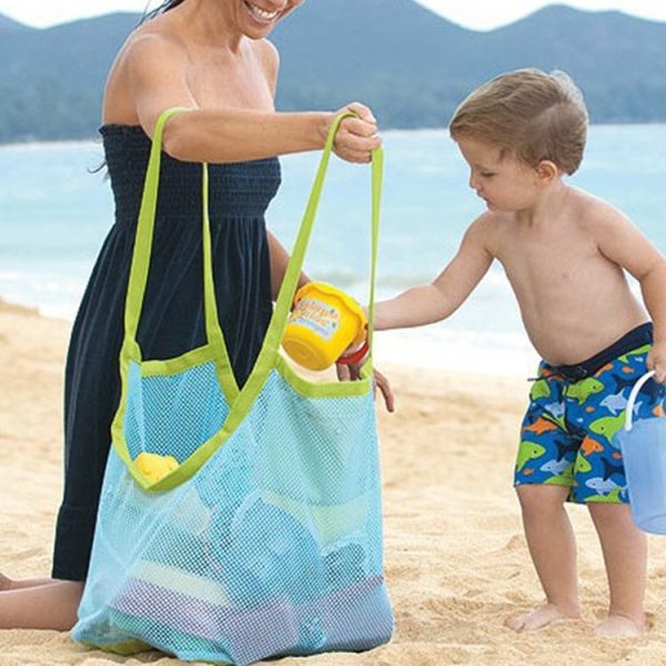 Portable Mesh Children Beach Dredging Tools Toy Quick Storage Bag Handbag - Image 5