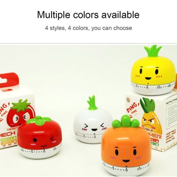 Vegetable Kitchen Timer Cooking Mechanical Timing Tool Count Down Alarm, Random Color Delivery - Image 5