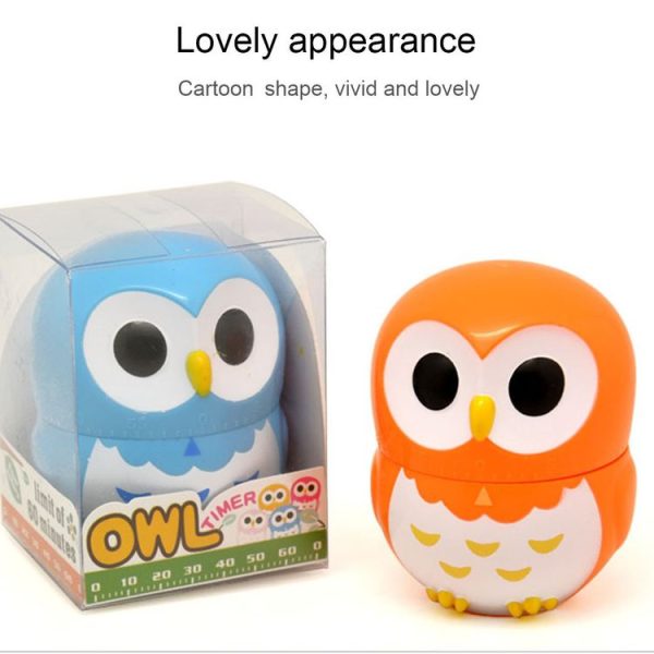 Owl Shape 60 Minutes Mechanical Kitchen Cooking Count Down Alarm Timer Home Decorating Gadget, Random Color Delivery - Image 4