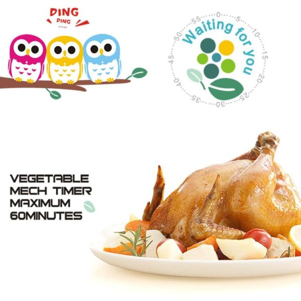 Owl Shape 60 Minutes Mechanical Kitchen Cooking Count Down Alarm Timer Home Decorating Gadget, Random Color Delivery - Image 5