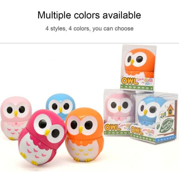 Owl Shape 60 Minutes Mechanical Kitchen Cooking Count Down Alarm Timer Home Decorating Gadget, Random Color Delivery - Image 6