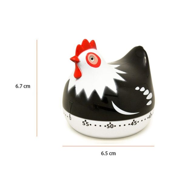 Chicken Shape 60 Minutes Mechanical Kitchen Cooking Count Down Alarm Timer Home Decorating Gadget, Random Color Delivery - Image 2