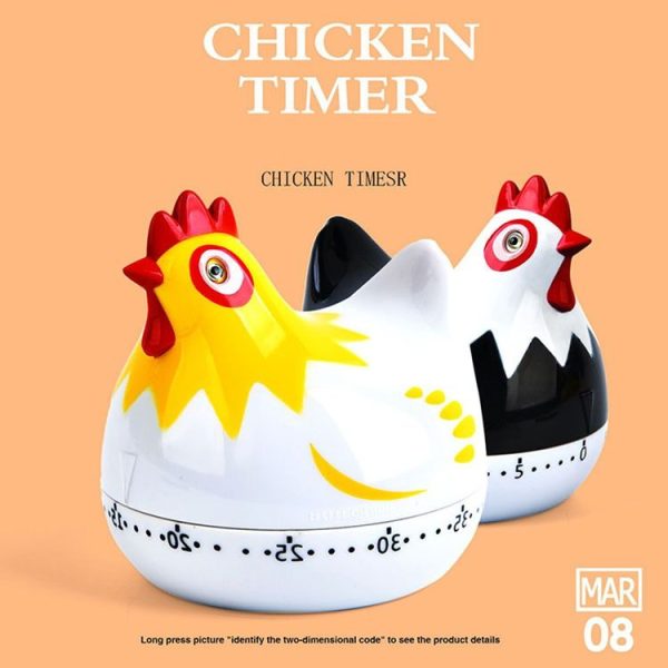 Chicken Shape 60 Minutes Mechanical Kitchen Cooking Count Down Alarm Timer Home Decorating Gadget, Random Color Delivery - Image 4