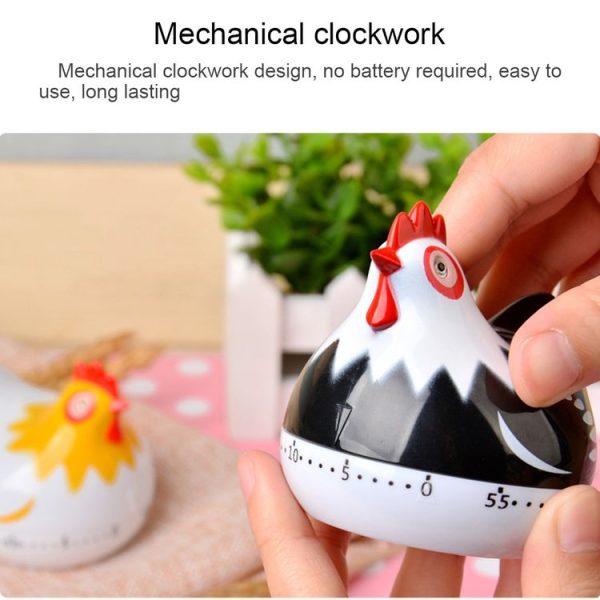 Chicken Shape 60 Minutes Mechanical Kitchen Cooking Count Down Alarm Timer Home Decorating Gadget, Random Color Delivery - Image 5