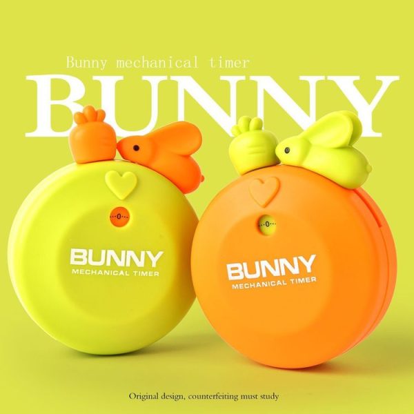 Rabbit 60 Minutes Mechanical Kitchen Cooking Count Down Alarm Timer Home Decorating Gadget, Random Color Delivery - Image 3