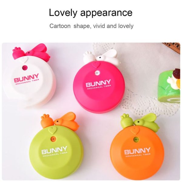 Rabbit 60 Minutes Mechanical Kitchen Cooking Count Down Alarm Timer Home Decorating Gadget, Random Color Delivery - Image 4