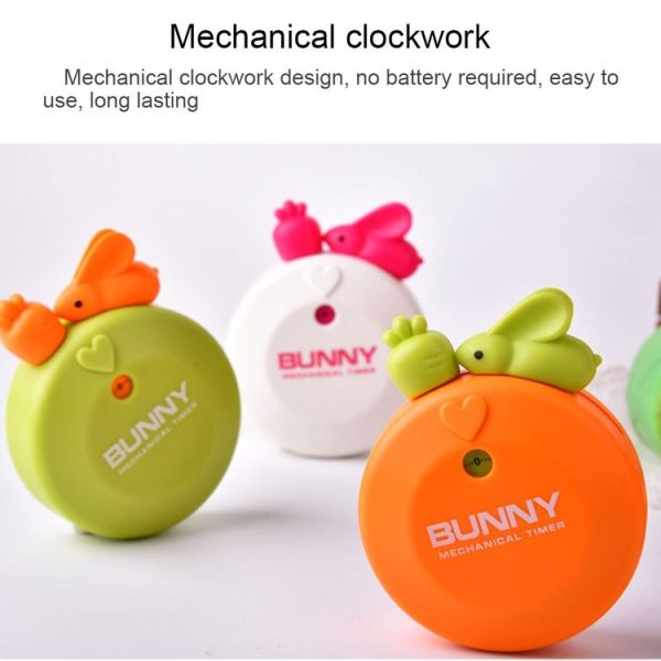Rabbit 60 Minutes Mechanical Kitchen Cooking Count Down Alarm Timer Home Decorating Gadget, Random Color Delivery - Image 5