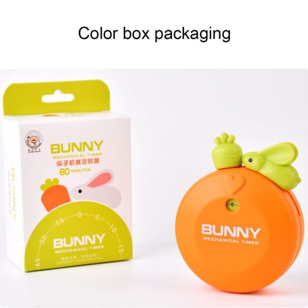 Rabbit 60 Minutes Mechanical Kitchen Cooking Count Down Alarm Timer Home Decorating Gadget, Random Color Delivery - Image 7